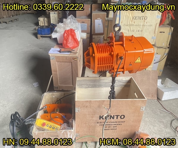 Pa lăng xích điện di chuyển Kento 1 tấn 6m HHBB01-01 380V