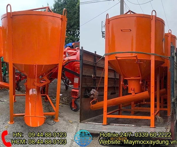 Phễu đổ bê tông 1 Khối có máng xoay