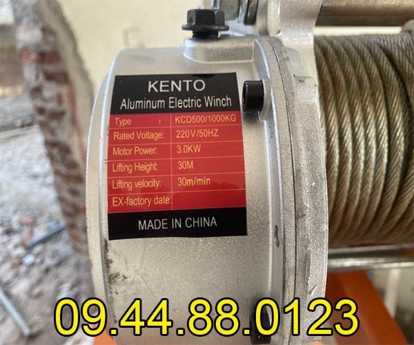 Tời điện đa năng Kento KCD500-1000 220V 30m 16 mét/phút
