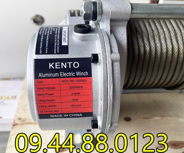Tời điện đa năng Kento KCD750-1500 220V 30m 16 mét/phút