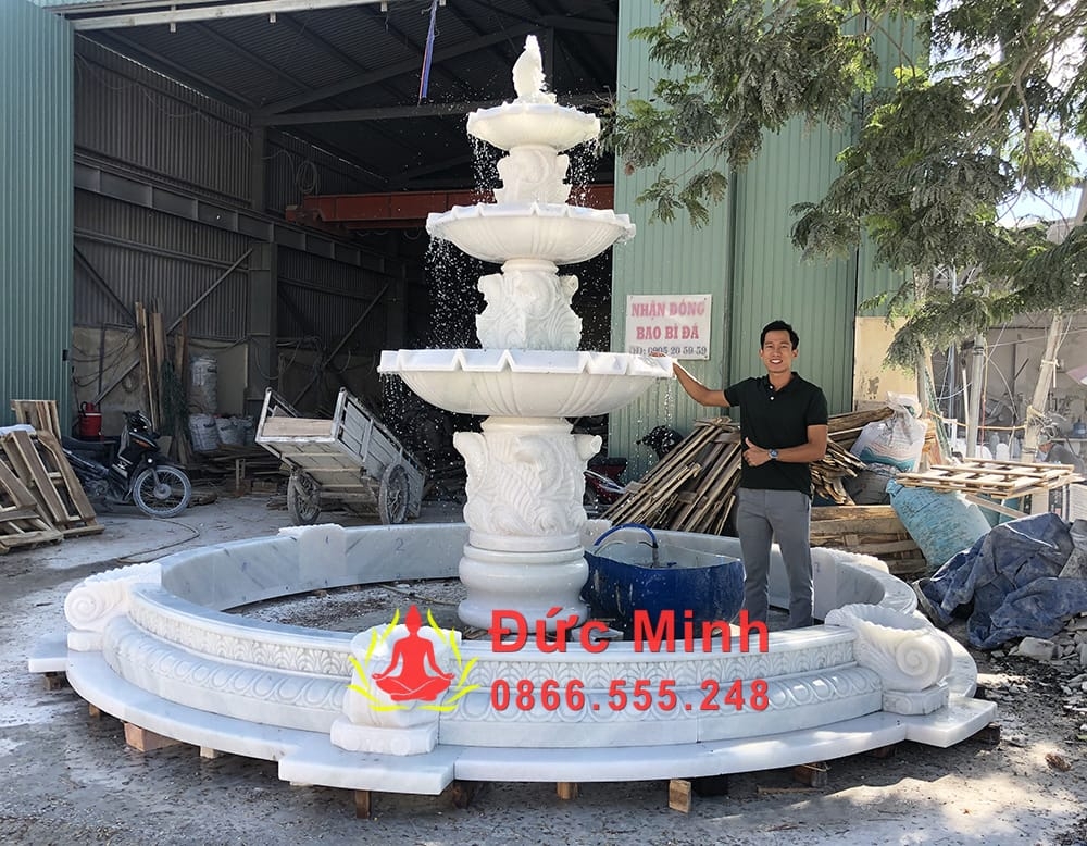 Đài Phun Nước Cá Chép Đá Phong Thủy Đẹp