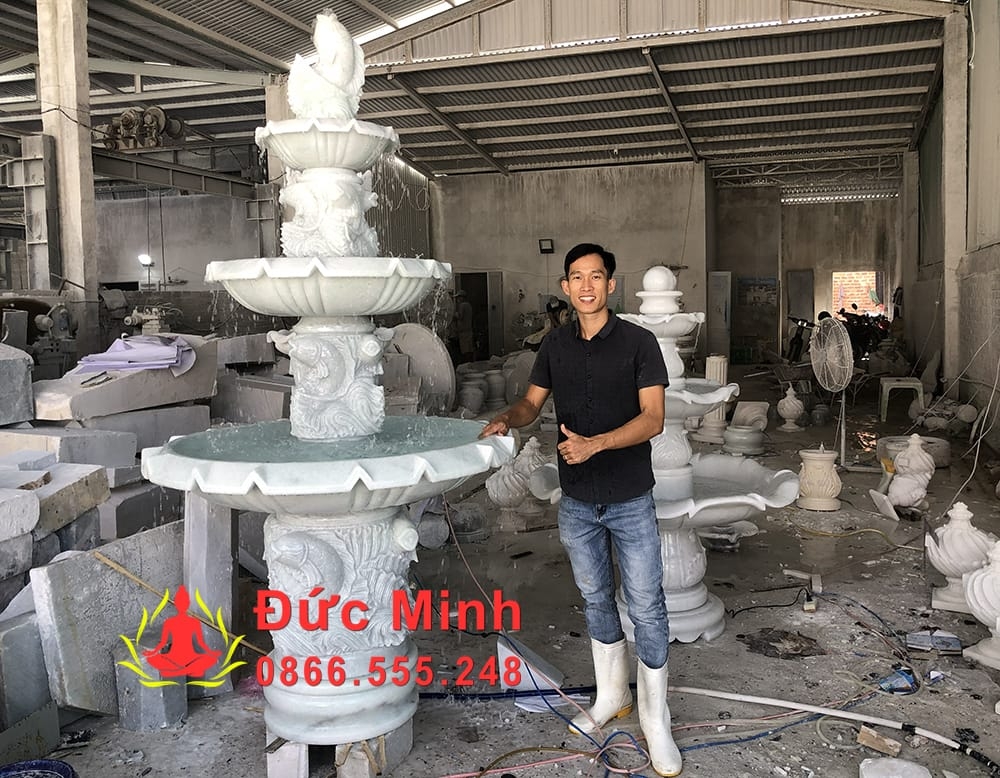 Đài Phun Nước Cá Chép Đá Phong Thủy Đẹp