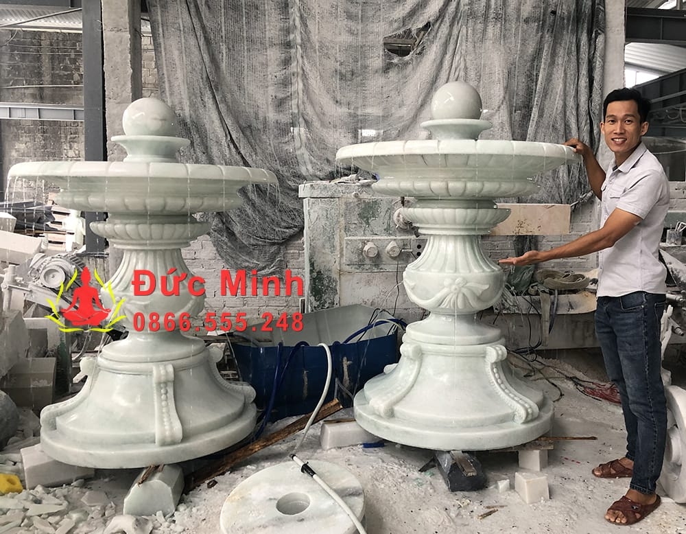 Đài Phun Nước Đá Phong Thủy Đẹp Tại Bến Tre