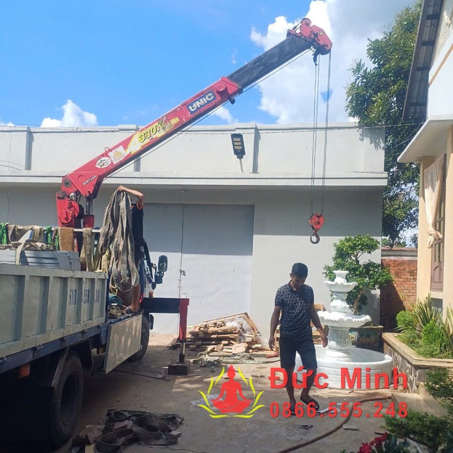 Đài Phun Nước Đá Sân Vườn Đẹp Tại Bắc Ninh