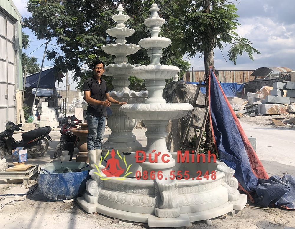 Đài Phun Nước Đá Sân Vườn Đẹp Tại Đồng Tháp