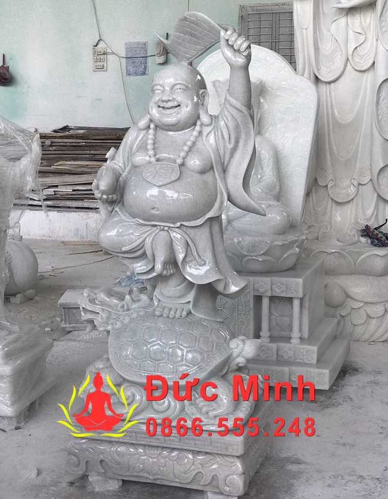 Tượng Phật Di Lặc Long Quy Đá Cẩm Thạch