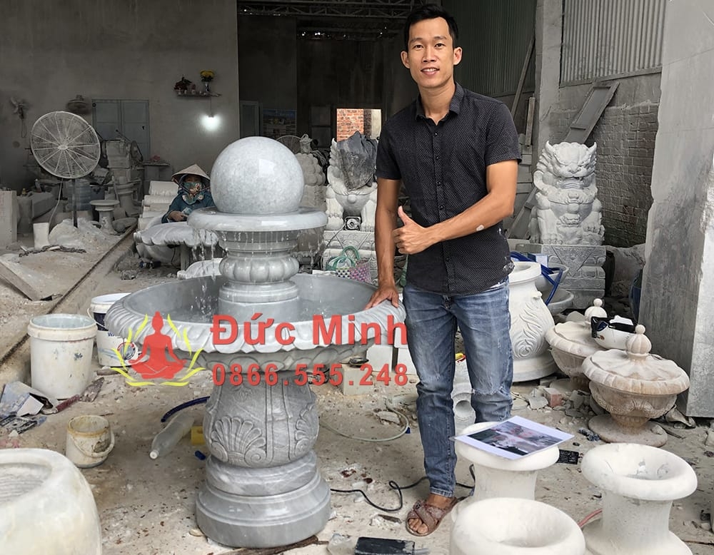 Đài Phun Nước Đá Sân Vườn Đẹp Tại Quảng Ninh