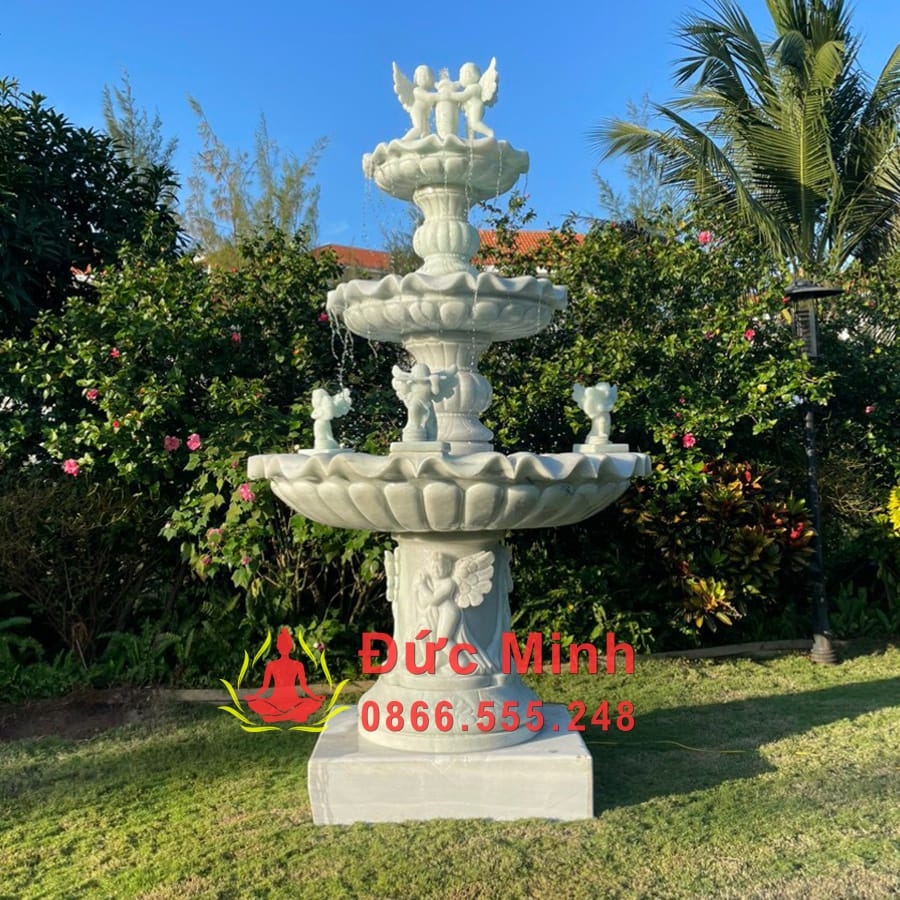 Đài Phun Nước Đá Sân Vườn Đẹp Tại Lâm Đồng