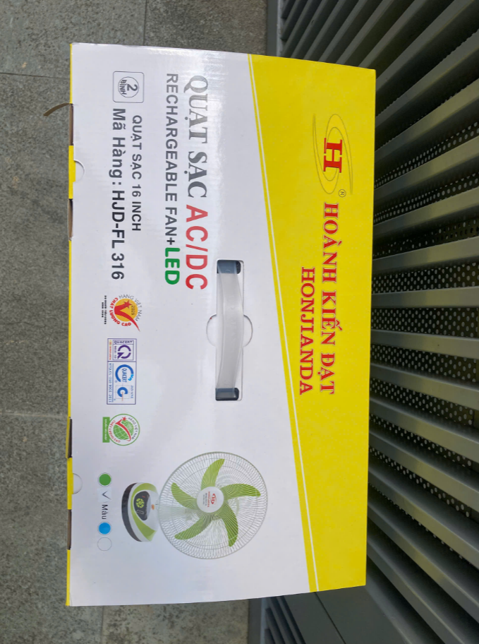 Quạt sạc Honjianda HJD-FL 316 LED