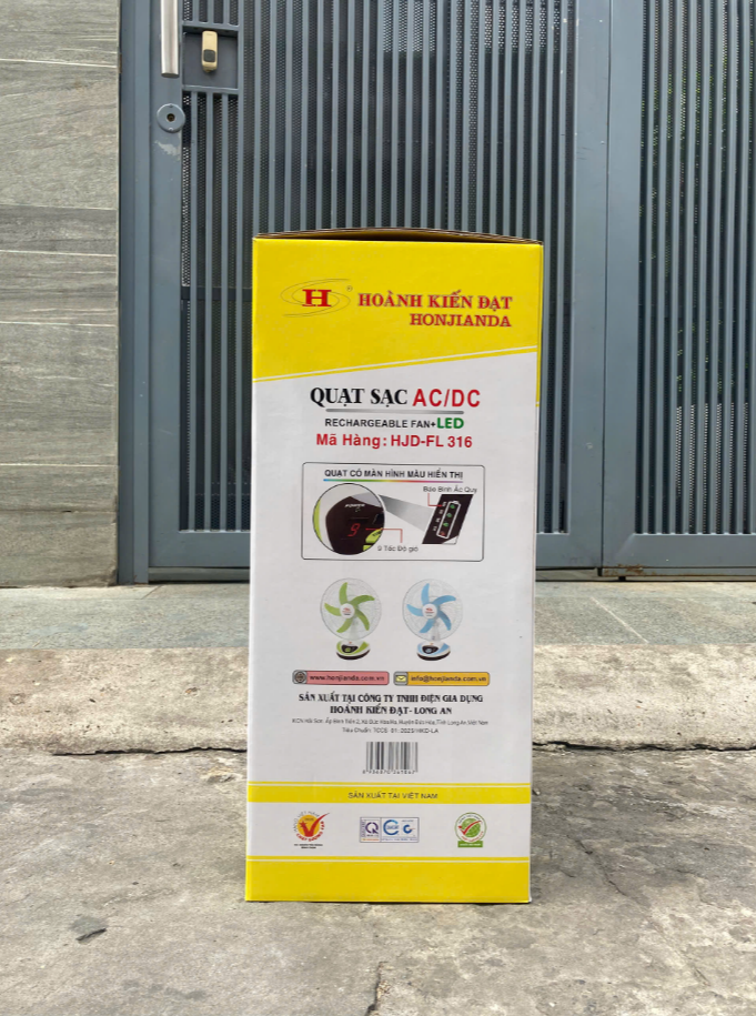 Quạt sạc Honjianda HJD-FL 316 LED