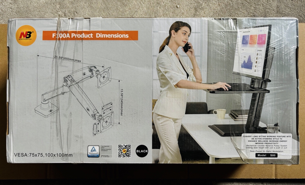 Giá kẹp bàn NB F100A đen (22