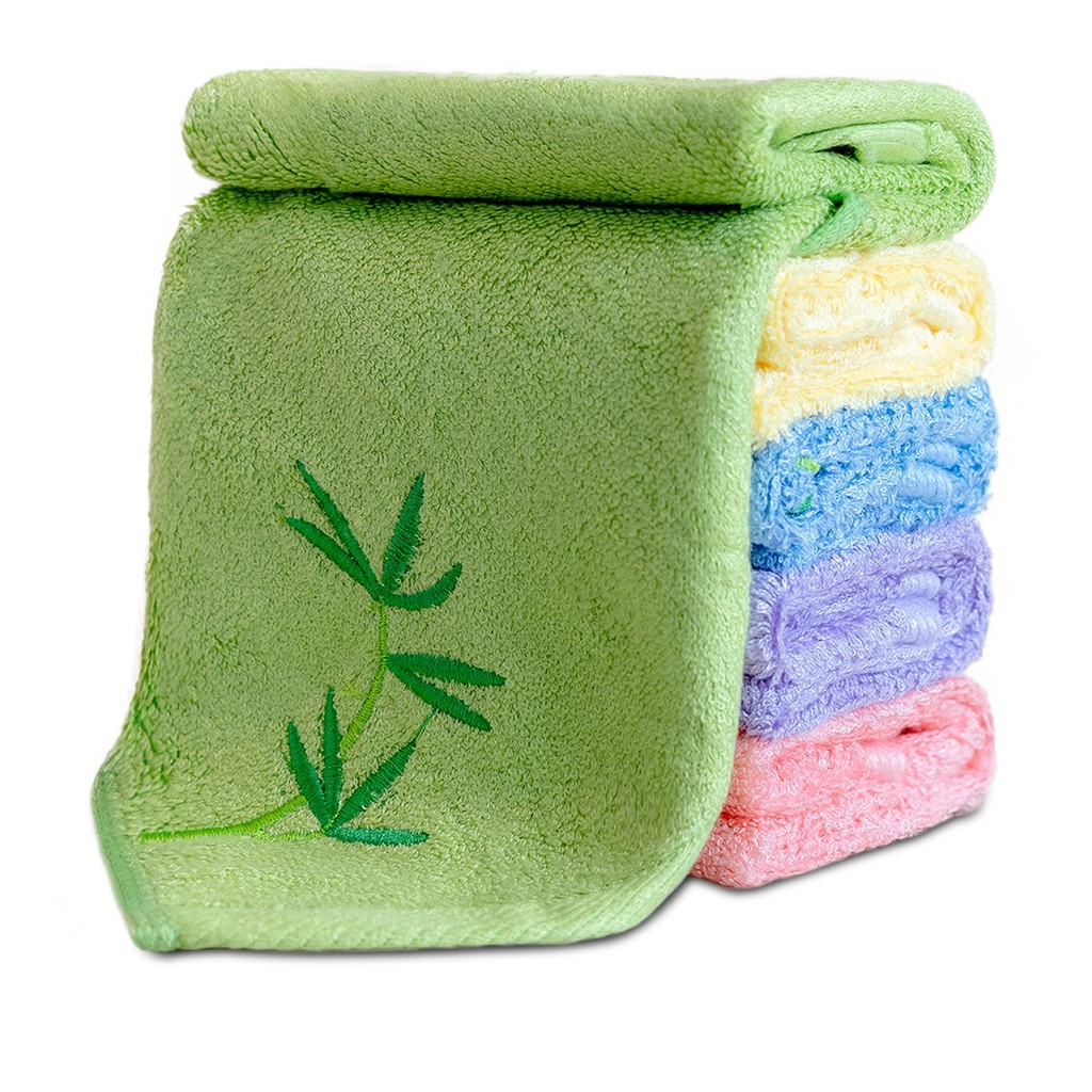 Khăn Mặt Sợi Tre 100% Niva WP1 Thấm Hút Vượt Trội An Toàn Cho Da, Trơn Kích Thước 280x480 mm