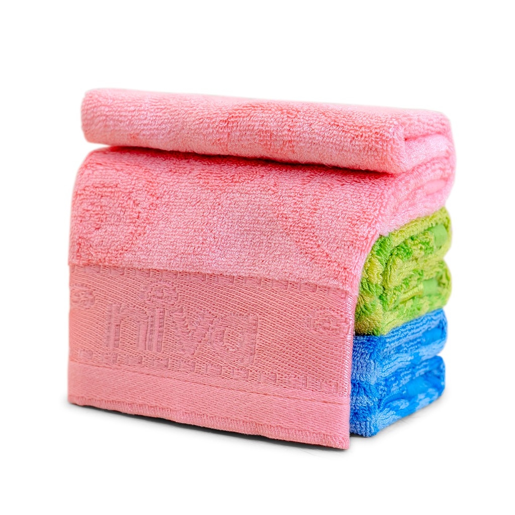 Khăn Mặt Sợi Tre Pha Cotton Tự Nhiên Niva WJ2 Mềm Mịn Thấm Nước An Toàn Cho Da Họa Tiết Hoa Văn Kích Thước 280x480 mm