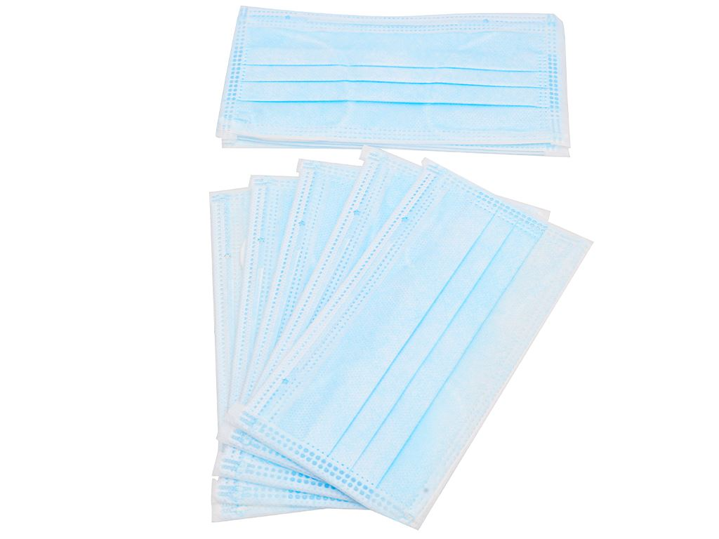 Combo 10 Khẩu Trang Y Tế 3 Lớp Niva Gói 10 Cái Kháng Khuẩn, Ngăn Khói Bụi, Vi Khuẩn Hàng Chính Hãng