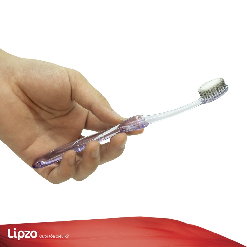 Combo 3 Bàn Chải Đánh Răng Lipzo Áo Dài Cỡ Lớn Dành Cho Người Lớn Công Nghệ Chỉ Tơ Xoắn Kép Kháng Khuẩn Siêu Mảnh