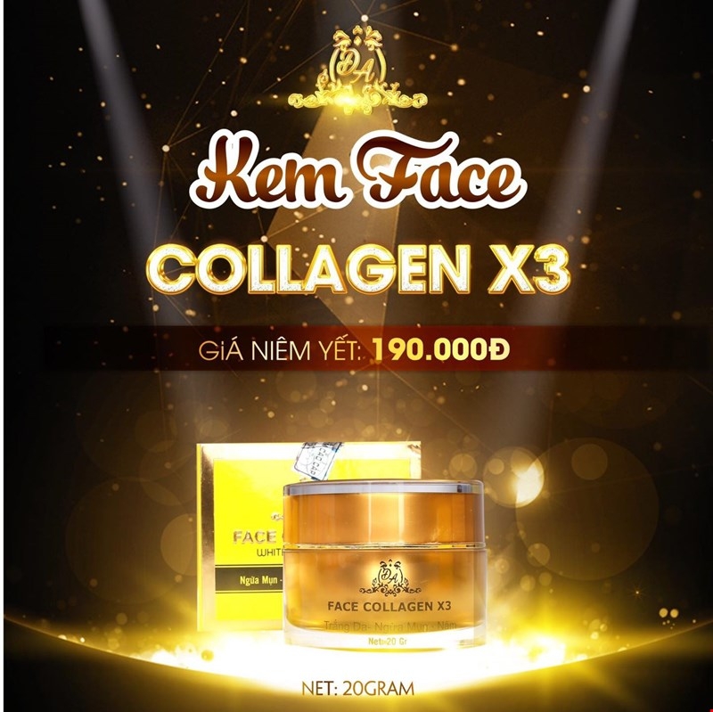 Kem Face Trắng Da Collagen X3 20gr