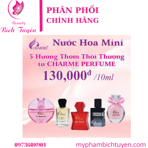 Bộ Set Nước Hoa Charme Mini (5 chai x 10ml)