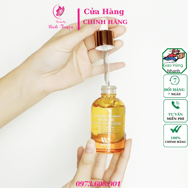 Serum căng bóng, dưỡng trắng trị thâm Wskin Niacinamide Treatment 40ml