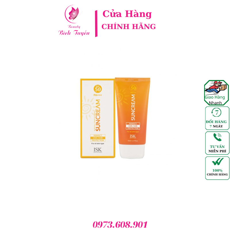 KEM CHỐNG NẮNG KIỀM DẦU ISK PERFECT PROTECTION SUN CREAM SPF 50+/PA+++