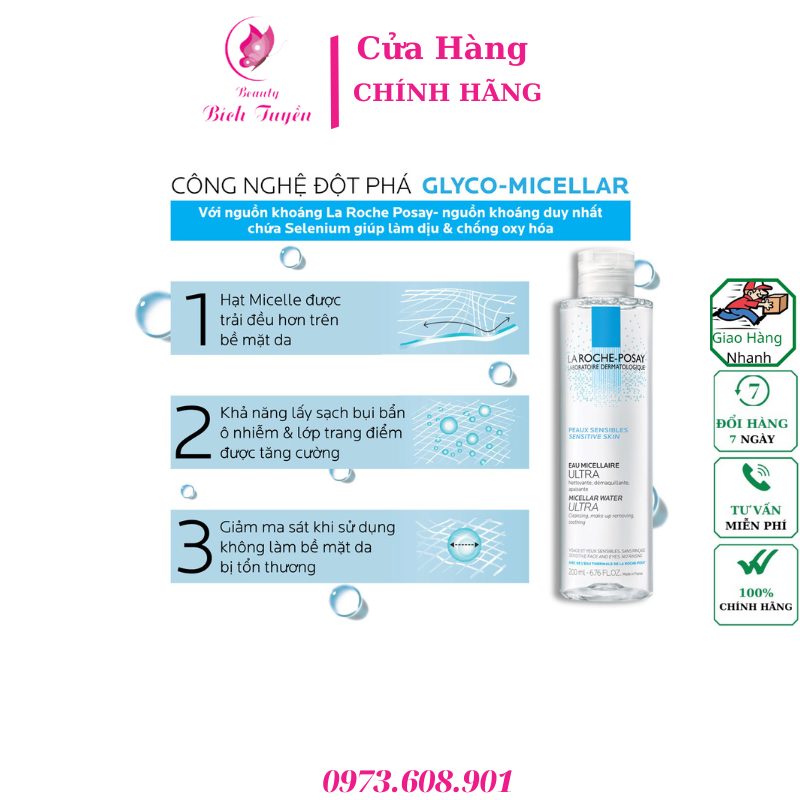 Nước Tẩy Trang La Roche-Posay Cho Da Dầu, Nhạy Cảm 400ml Effaclar Micellar Water Ultra Oily Skin