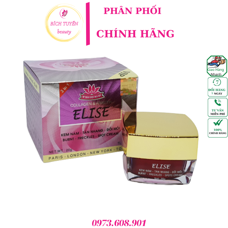 Kem nám - tàn nhang - đồi mồi Elise 3in1 (20g)