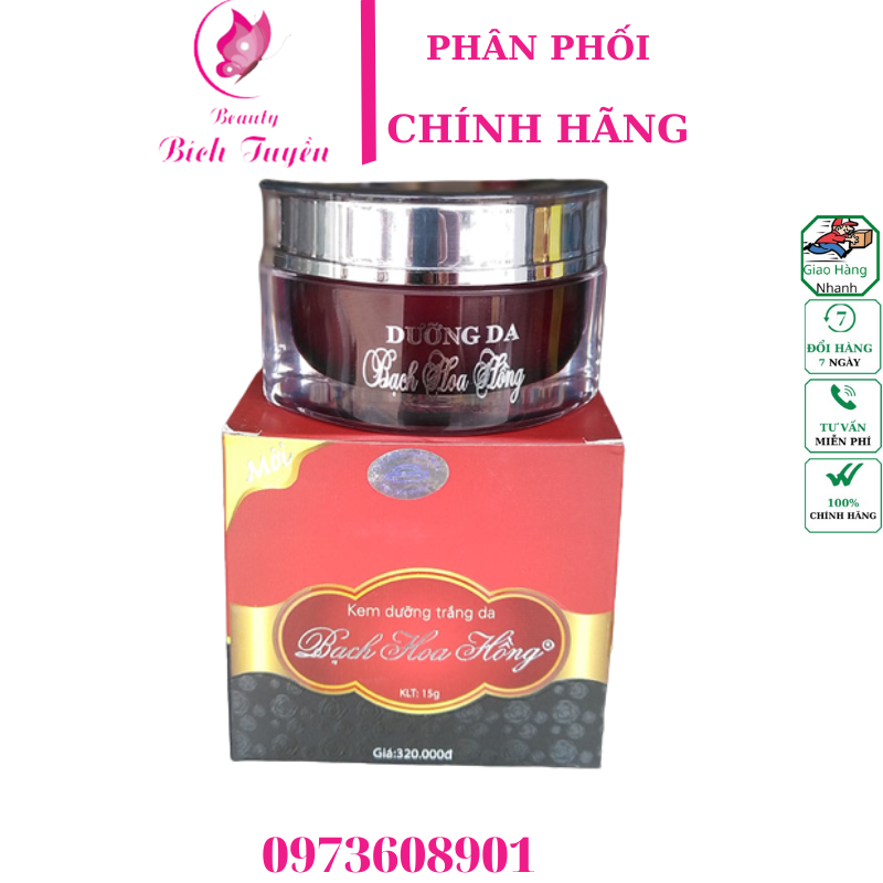 Combo Dưỡng Trắng Da Bạch Hoa Hồng Cao Cấp