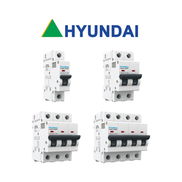 HGD63N 4P Aptomat Hyundai MCB 4P 6kA