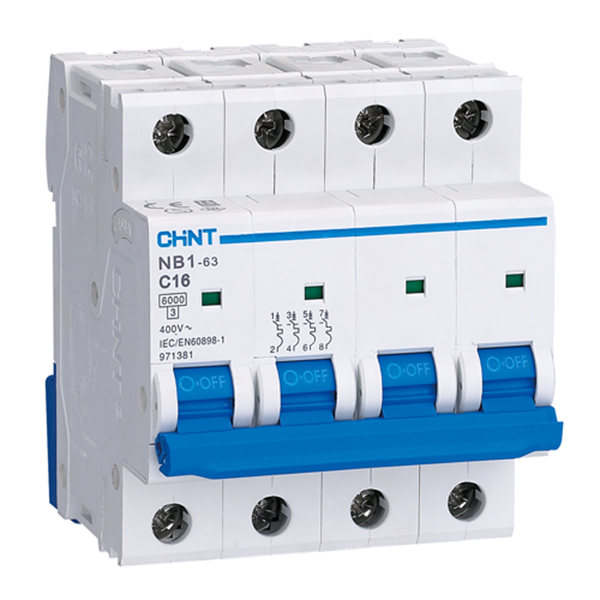 NXB-63H 4P - Aptomat Chint MCB 4 pha 10kA