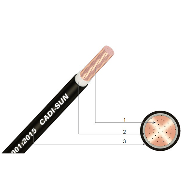 Cadisun Cáp đồng đơn bọc cách điện XLPE, vỏ bọc PVC Cu/XLPE/PVC 1x (0.6/1kV)