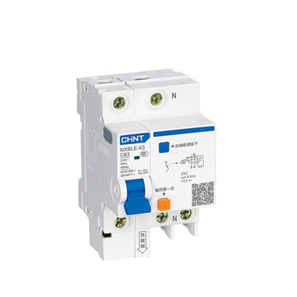 NXBLE-32/63 1P+N Cầu dao chống giật kết hợp bảo vệ quá tải Chint 6kA RCBO