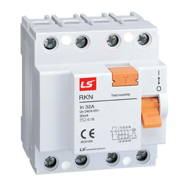 Aptomat chống giật (RCCB) RKN 3P+N 6kA LS