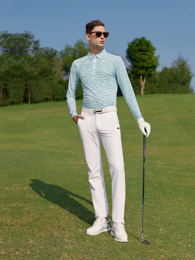 Áo golf nam cổ đức dài tay Blue Jonas Top