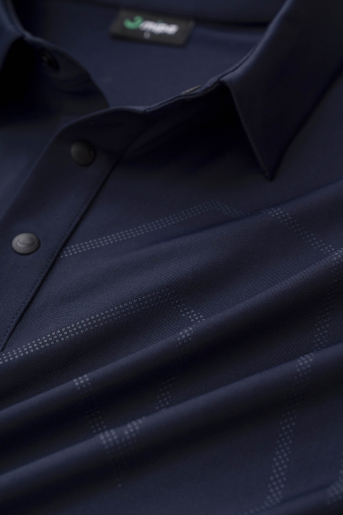 Áo golf T-shirt nam cổ đức ngắn tay Navy Jeffrey Top