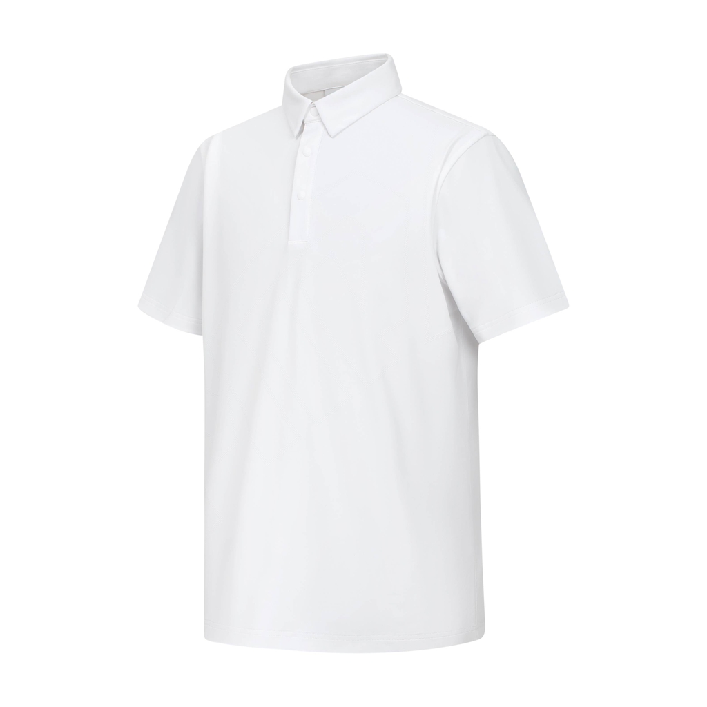 Áo golf T-shirt nam cổ đức ngắn tay White Jeffrey Top