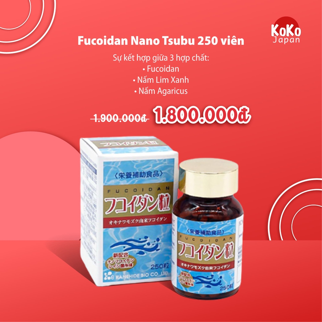 Viên uống Fucoidan Tsubu Nano 250 viên