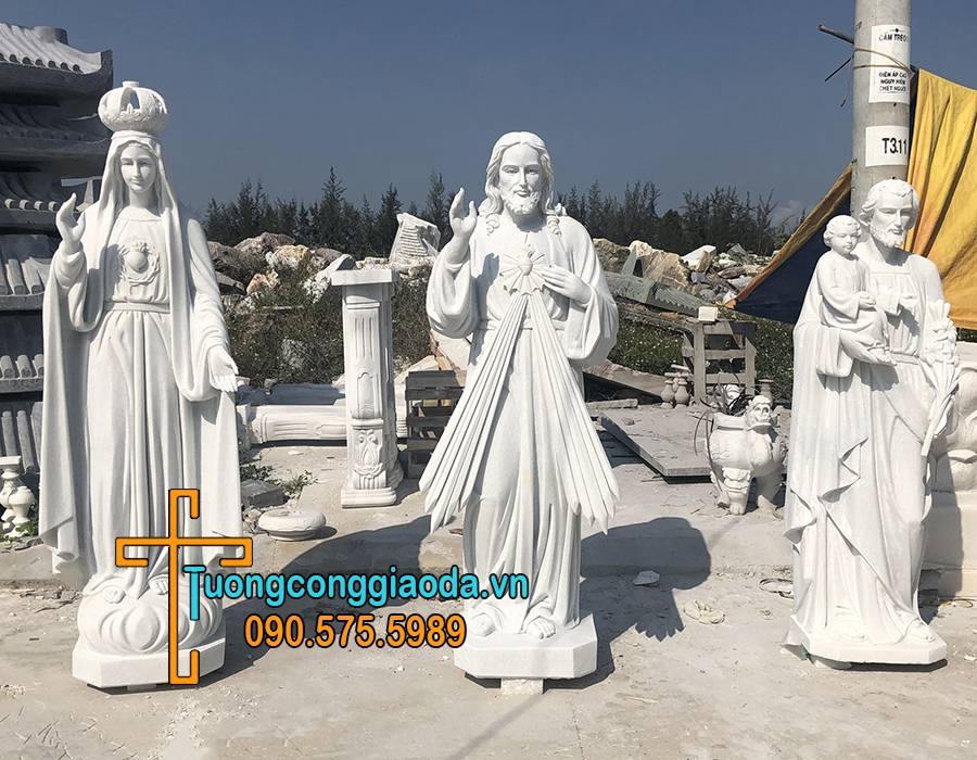 Tượng đức mẹ Fatima đá cẩm thạch trắng đẹp nhất