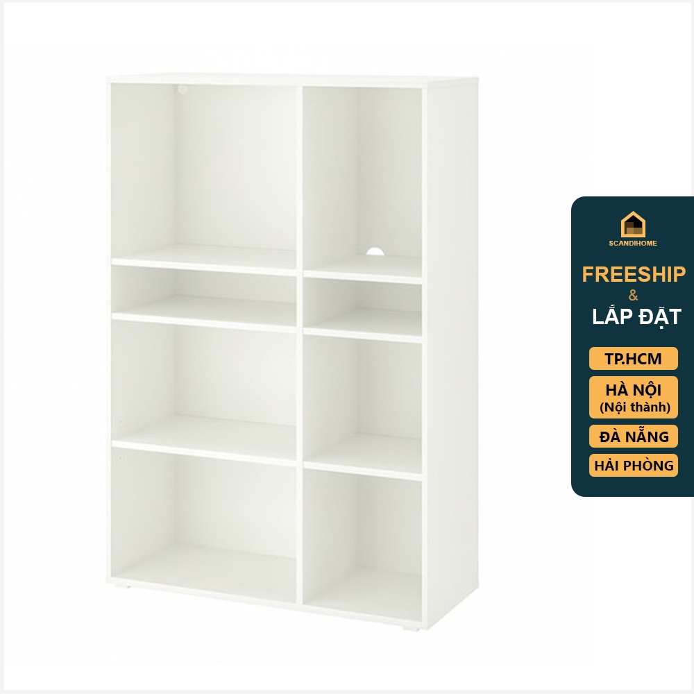 SOSIA, Kệ sách 2 gian 4 tầng SHE_030, 95x37x140cm