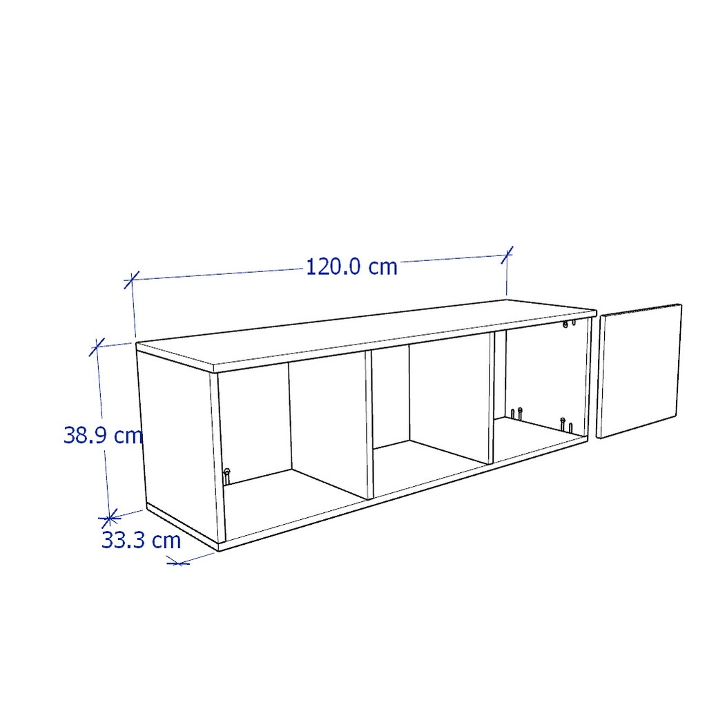 TINTO, Tủ lưu trữ 3 ngăn DRA_083, 120x35x45cm