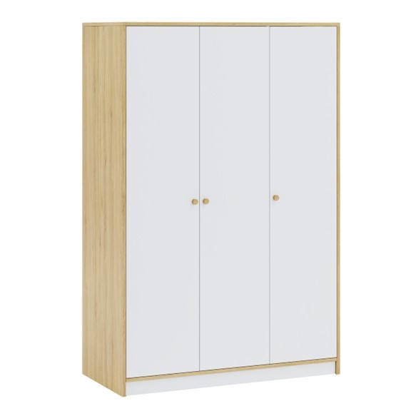 MORA, Tủ quần áo 3 gian đa năng WAR_060, 117x55x176cm