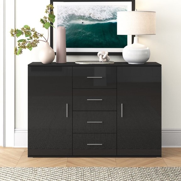 KALUA, Tủ lưu trữ đồ dùng 2 gian 5 ngăn kéo DRA_198, 132x38x92cm