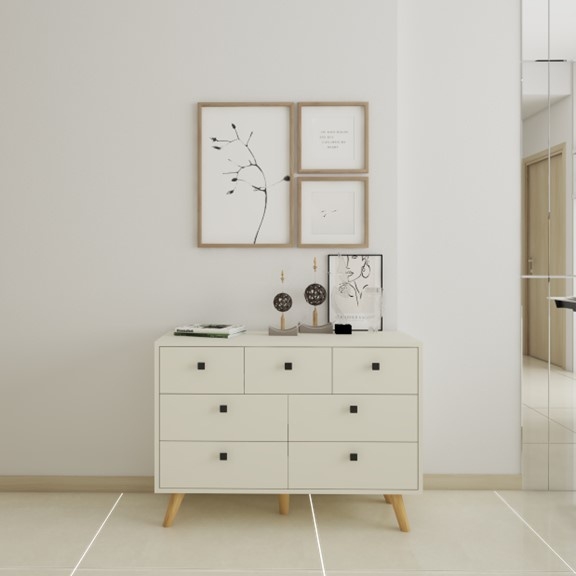 AJUNA, Tủ lưu trữ đồ dùng 7 ngăn kéo hiện đại DRA_240, 99x37x71cm