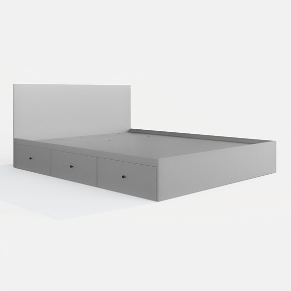 JESSE, Giường ngủ 3 hộc tủ kéo phong cách hiện đại BED_106, 203x80cm