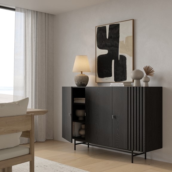 RAMUS, Tủ lưu trữ đồ dùng đa năng 3 cánh mở STO_113, 160x40x100cm