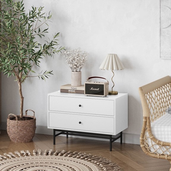 JESSE, Tủ đựng đồ lưu trữ đa năng 2 ngăn kéo STO_107, 81x40x56cm