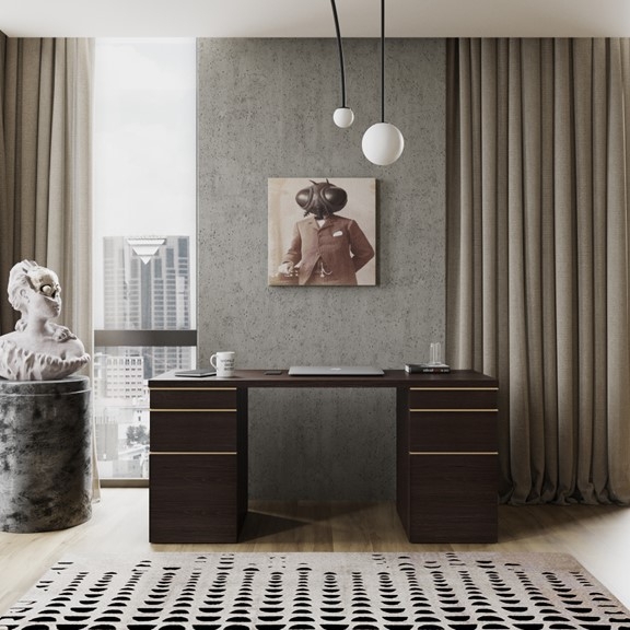 LOUIS, Bàn làm việc DEK_147, 160x59x75cm, sản xuất bởi Scandi Home