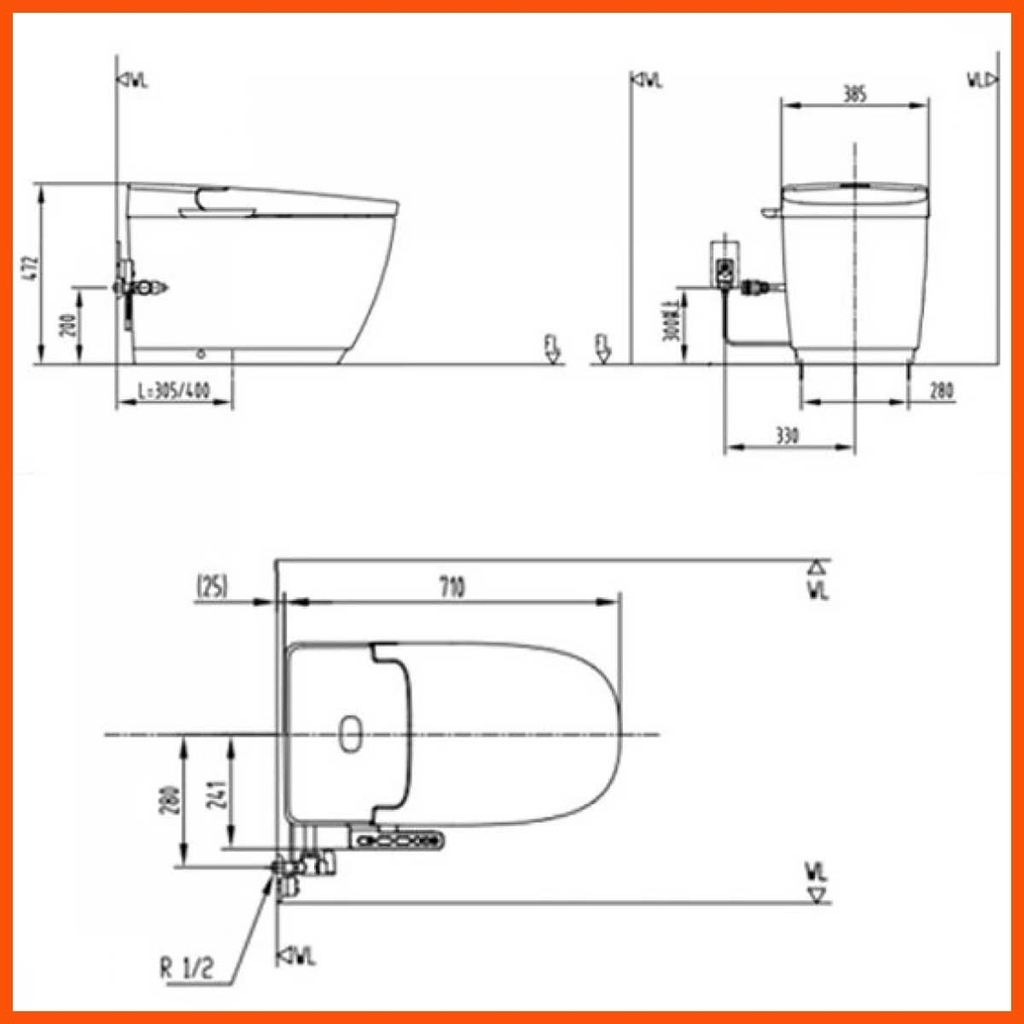 Bồn Cầu Thông Minh INAX AC-816VN (SARAS Light E)