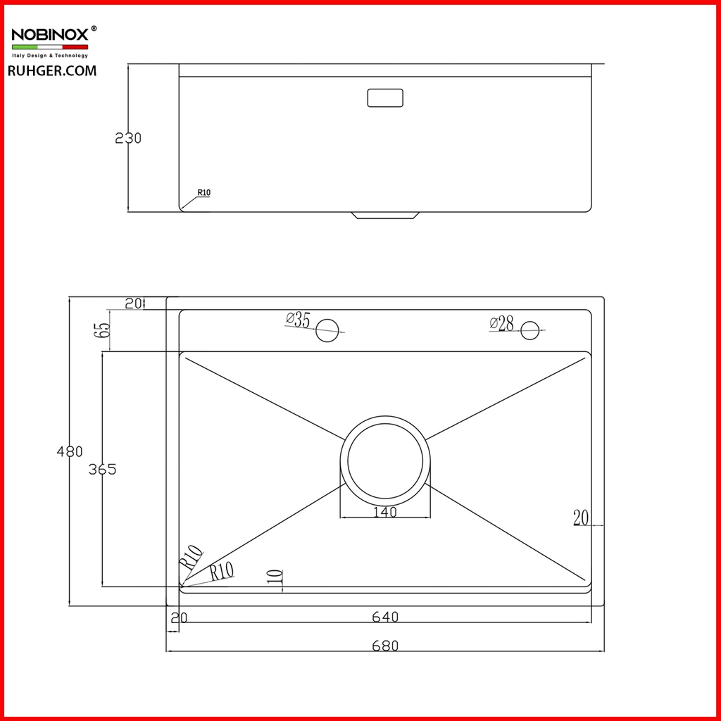 Chậu Rửa Bát NoBiNox NJ557