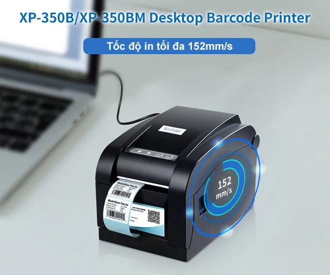 Máy in tem nhãn mã vạch Xprinter 350B