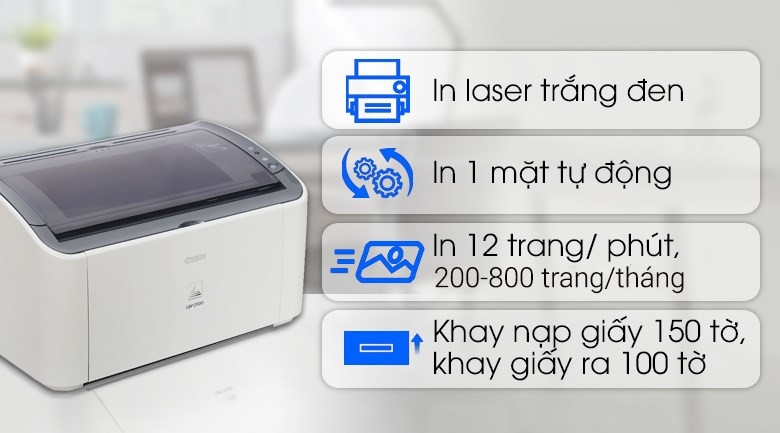 Máy in laser trắng đen đơn năng Canon LBP2900