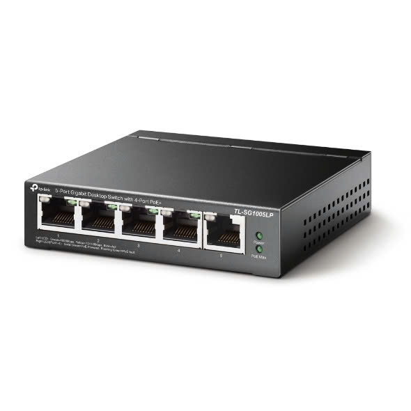 Switch PoE TPLink TL-SG1005LP 5-Port Gigabit Desktop Switch with 4-Port PoE+
